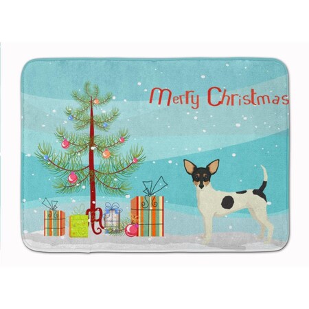 Carolines Treasures Toy Fox Terrier Christmas Tree Machine Washable Memory Foam Mat CK3567RUG